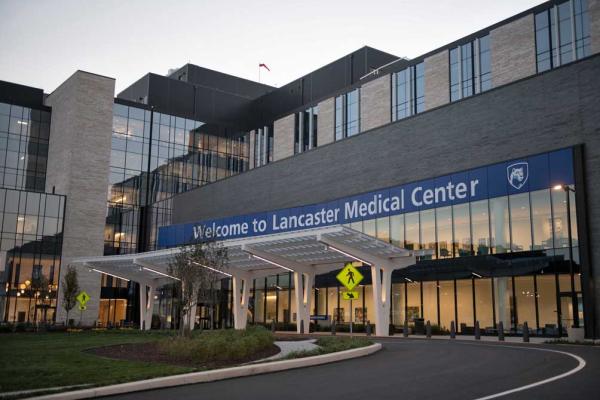 Exterior view of the front of Lancaster Medical Center.